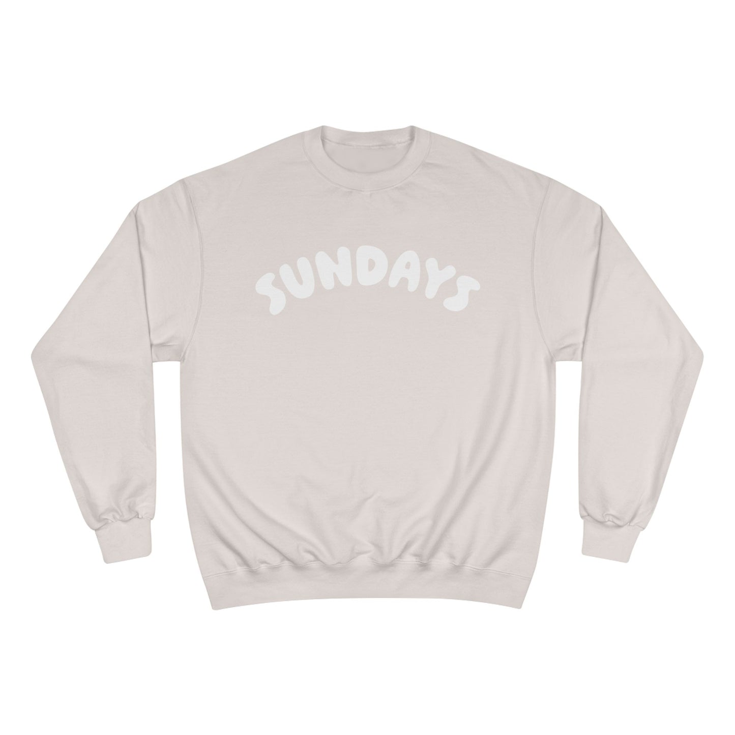 Champion Sweatshirt Sunday Fun Bubble Letters Design