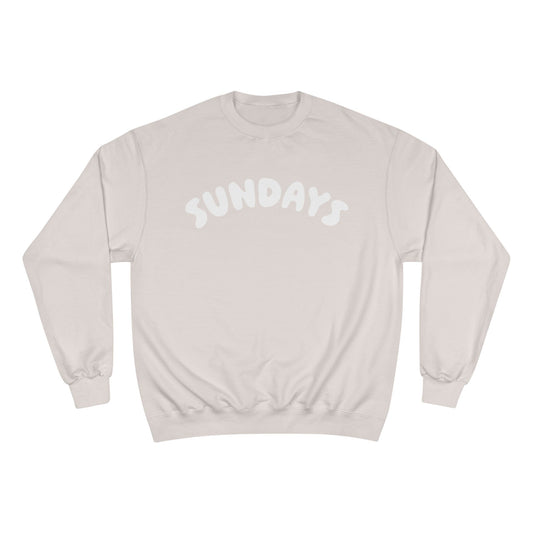 Champion Sweatshirt Sunday Fun Bubble Letters Design
