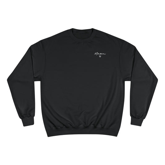 Champion Sweatshirt Mama Heart Handwriting Design