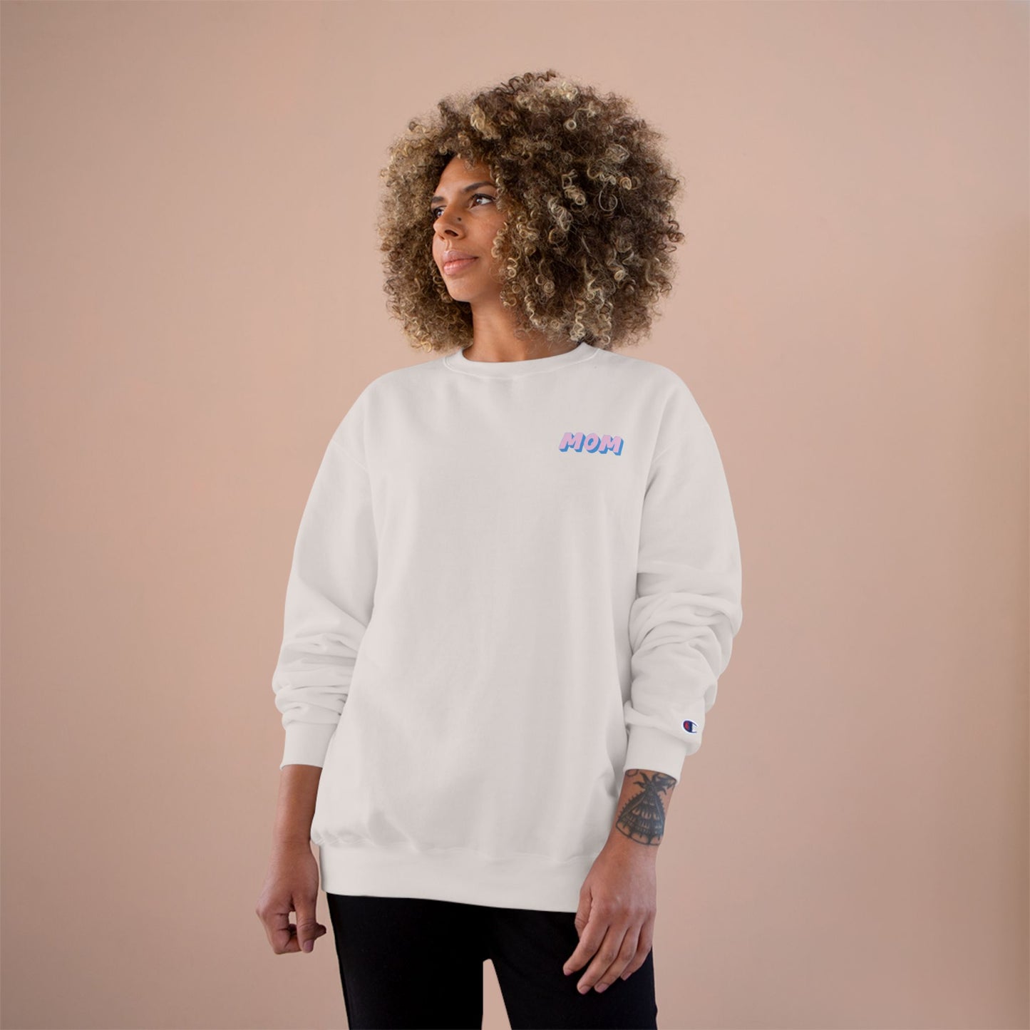 Mom Block Sweatshirt in Pink and Blue