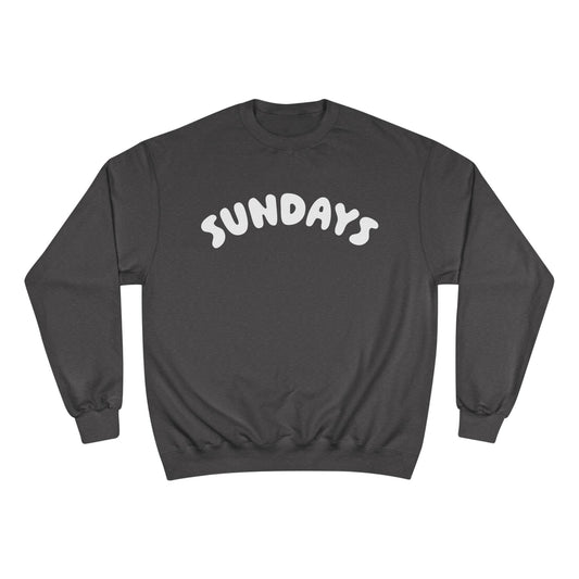 Champion Sweatshirt Sunday Fun Bubble Letters Design